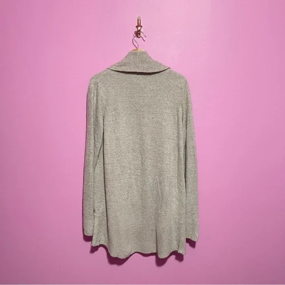 Barefoot‎ Dreams CozyChic Lite Circle Cardigan L/XL Pewter Pearl NWT - Picture 9 of 12
